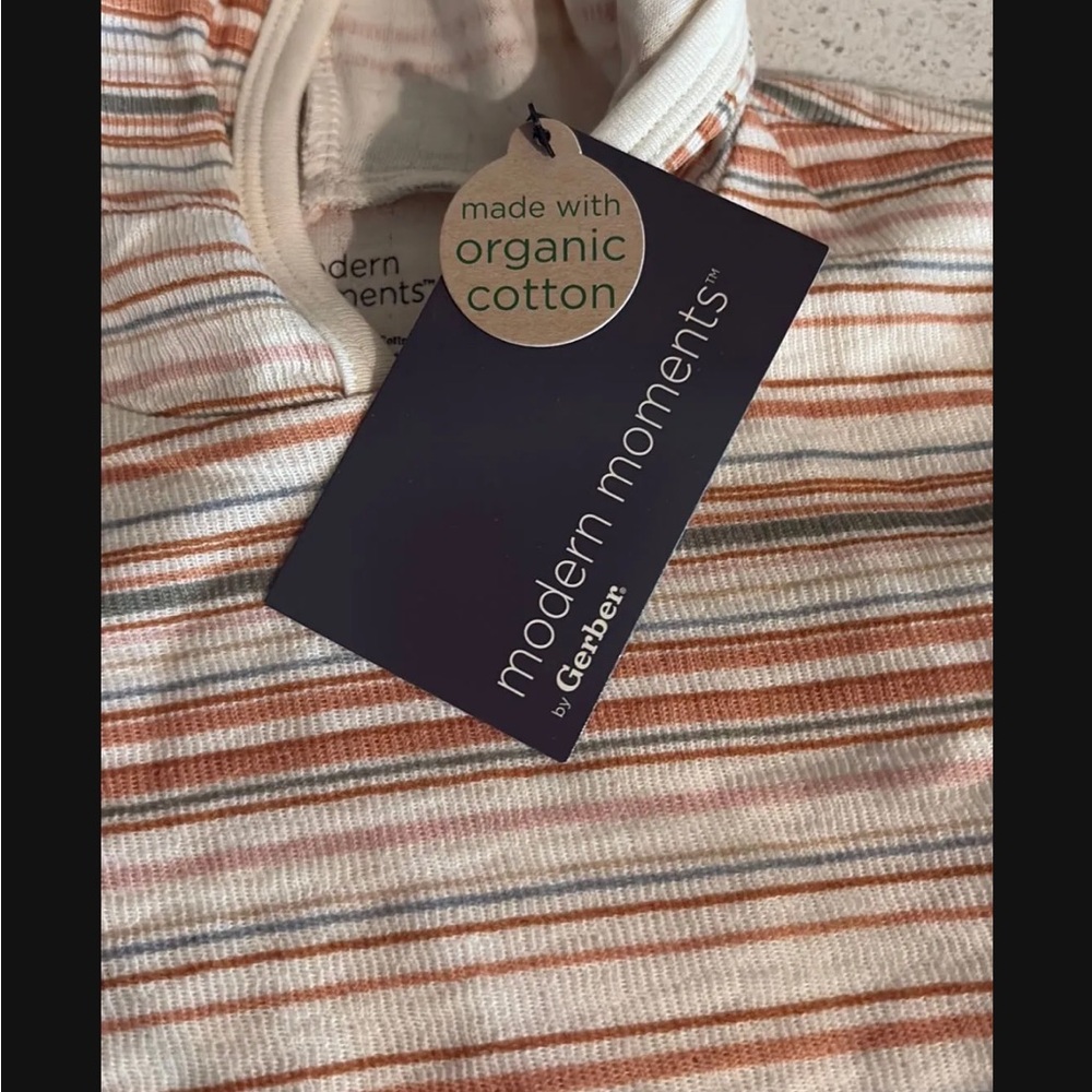 NWT baby 3-6m hooded shirt organic cotton 1633 - Picture 2 of 3
